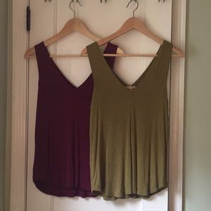 Anthropologie extra soft tanks XS